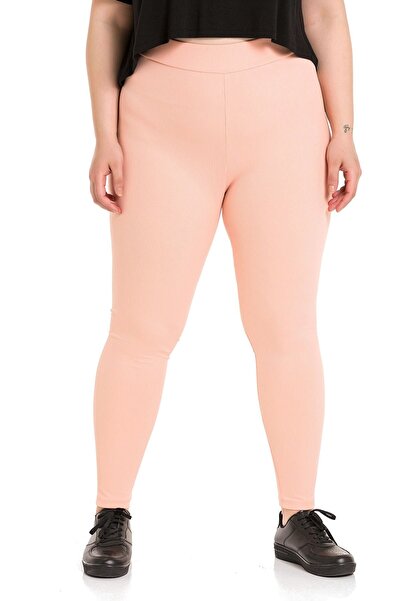 DISENTIS MODEST Plus size Rebrasto elastične tajice u boji lososa, dužine do ...