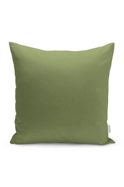 Realhomes Husă de pernă modernă cu imprimare digitală, culoare solidă, verde armată