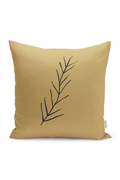 Realhomes Hardal Zemin Dal Tanesi Dijital Baskılı Süet Yastık Kırlent Kılıfı