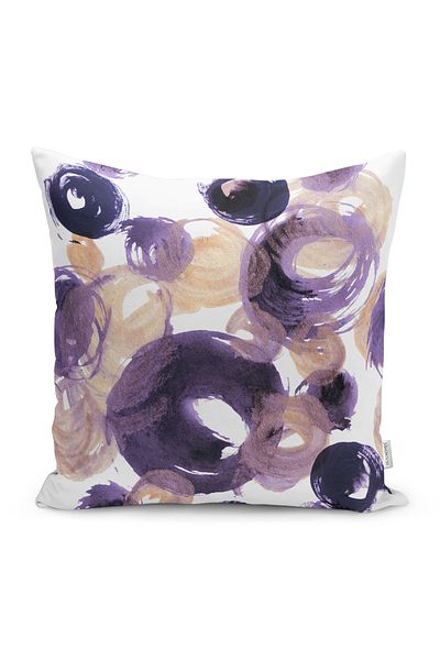 Realhomes Watercolor Motif Oval Drawing Decorative Pillow Cushion Cover