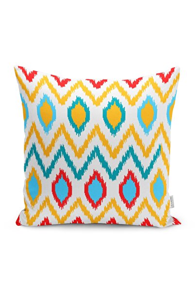 Realhomes Husă de pernă cu desen geometric colorat imprimată digital