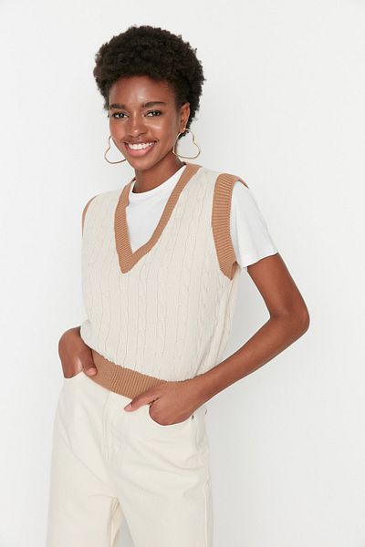 Trendyol Collection Svetry z úpletu s kamenným úpletem TWOAW22BZ0060