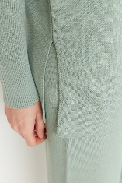 Trendyol Collection Menta garbós kötöttáru felső és alsó készlet TWOAW22AU0102