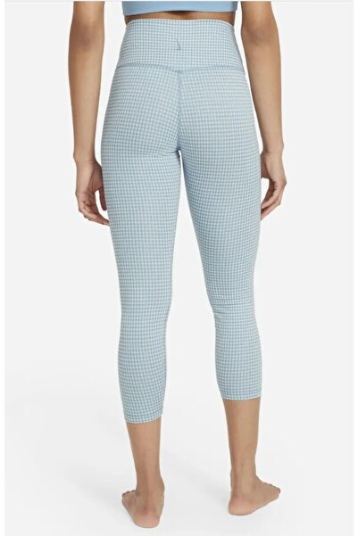 Nike Yoga Women's High-waisted Crop Gingham Da1092-134 Tayt