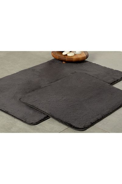 English Home Set covorașe de baie Poffy 2 piese 60x100 - 50x60 cm Antracit