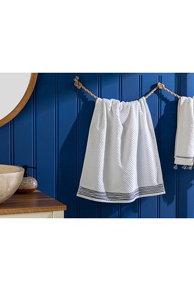 English Home Bronte Dobby Face Towel 50X70 cm White