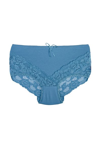 Zena Chiloți de damă, din bumbac, cu talie înaltă, cu dantelă