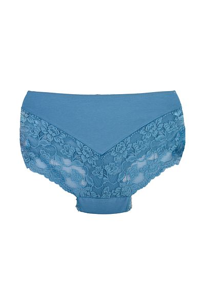 Zena Chiloți de damă, din bumbac, cu talie înaltă, cu dantelă