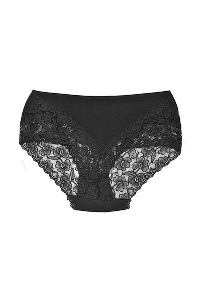 Zena 10 Pack High Waist Lace Front and Back Plus Size Women's Panties