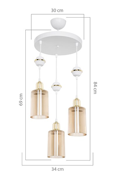 manogrup avize aydınlatma Akses Küre Beyaz 3'lü Bal Salon Yemek Odası Oturma ...