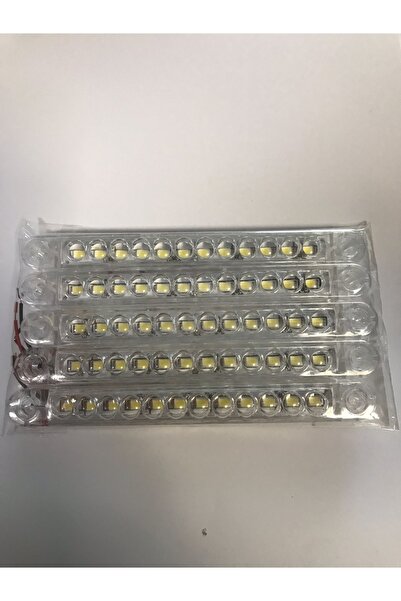Akyol 12 Ledli Uzun Mercek Led Beyaz Renk (5 ADET) - 12-24 V Led Pozisyon Lam...