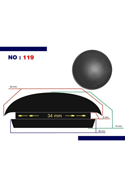 NB Klips Universal Lastik Tapa 34mm - 10 Adet