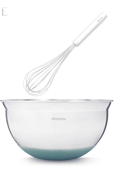 Brabantia Evrekala Edition Prep Bowl Set and Wire Whisk