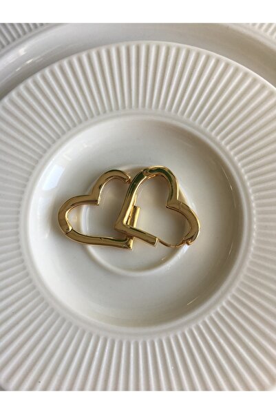 Sankofa Jewelry Design حلق على شكل قلب ذهبي