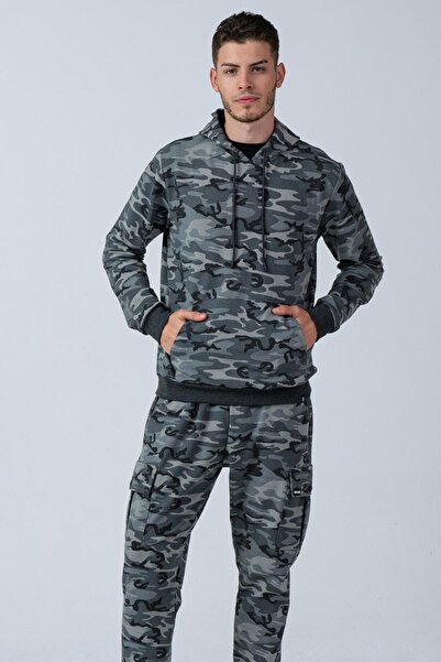 ALEXANDERGARDI Світшот з капюшоном і камуфляжним принтом (e21-72101-ust)