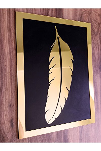 GEEG Pictură de perete cu oglindă din plexiglas auriu Pictură decorativă de p...