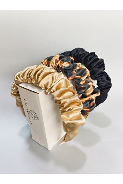 CSR AKSESUAR مجموعة تاج من الساتان مكونة من 3 قطع