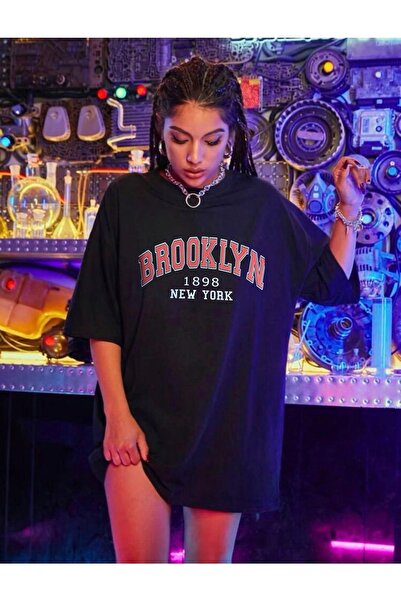 LOUİSA Unisex Oversize Μαύρο μπλουζάκι Brooklyn