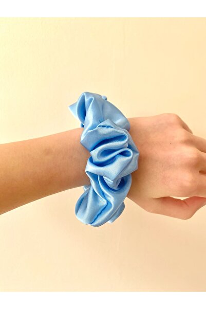 Donna Liberta Gender Reveal Party Gift Scrunchie Blue Satin Buckle Set of 10 Baby Shower