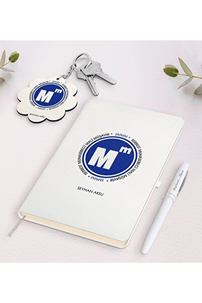 Bk Gift Kişiye Özel Serbest Muhasebeci Mali Müşavir Beyaz Defter Kalem Ve Ana...