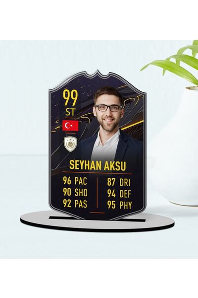 Bk Gift Kişiye Özel Ahşap Biblo Futbolcu Kartı-7