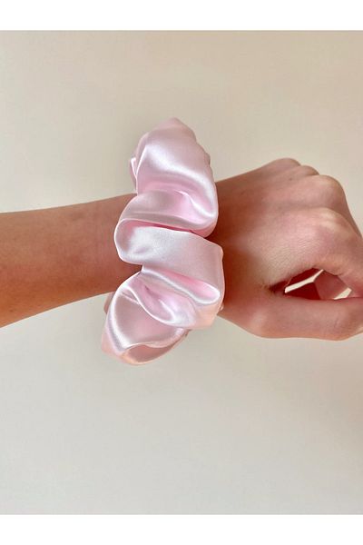 Donna Liberta Gender Reveal Party Gift Scrunchie ροζ σατέν αγκράφα Σετ 20 Baby Shower