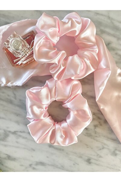 Donna Liberta Gender Reveal Party Gift Scrunchie Pink Satin Buckle Set of 20 Baby Shower