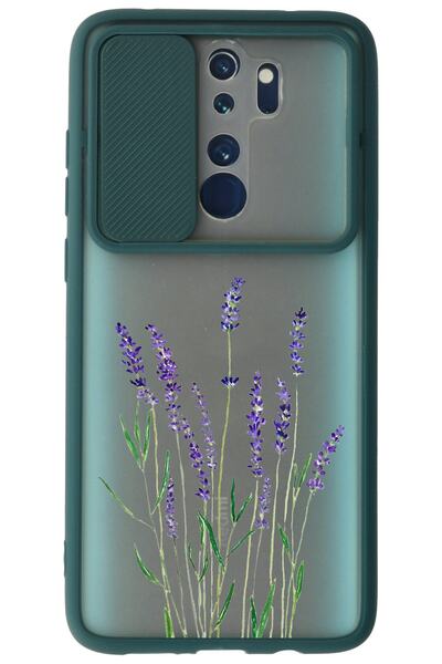 WANNA PROTECT Xiaomi Redmi Note 8 Pro Koyu Yeşil Kamera Korumalı Sürgülü Lava...