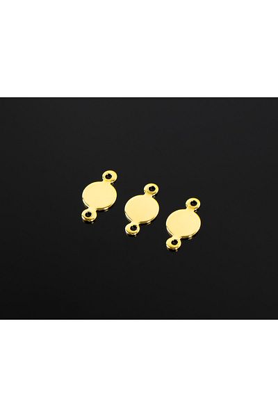 yfhobi 4 Pieces - 7 Mm Gold Plated (TRANSCENDANT) Round Patterned Metal Washer, Jewelry Material Brass Washer 1226a