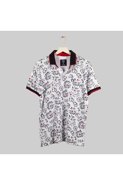 Campione Men's Floral Polo Tshirt