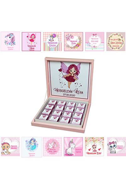 çikilata Bebek Çikolatası Kız Isimli Madlen Çikolata Kişiye Özel Tasarım Sunu...