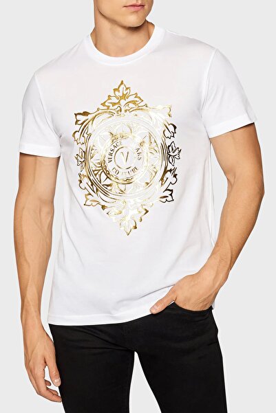 VERSACE JEANS COUTURE Men's Cotton t Shirt - Regular Fit, Crew Neck, Printed ...