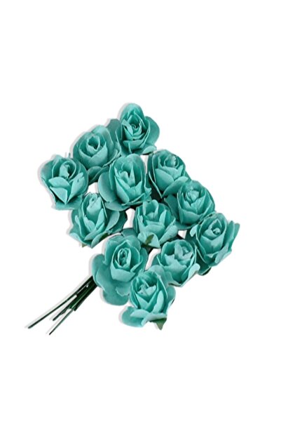 Hyd Kına Nikah Şekeri Su Yeşili Kağıt Gül 144 Adet Bebek Şekeri Süsleme Malzemesi