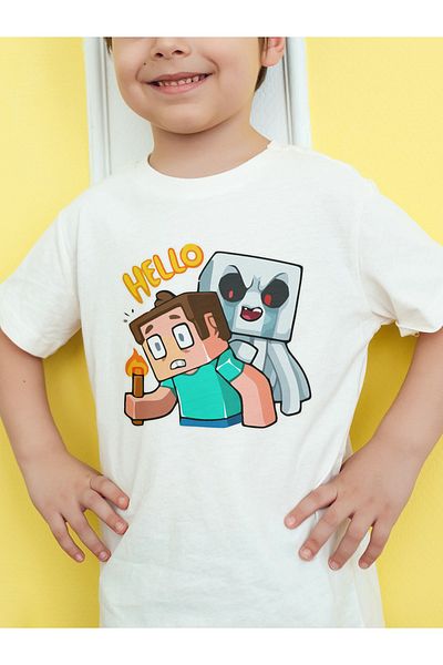 MINECRAFT Steve Ghost Printed T-Shirt
