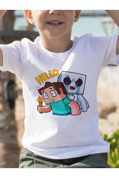 MINECRAFT Steve Ghost Printed T-Shirt