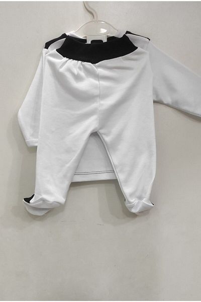 GÜLÜCÜK Unisex Baby Black Born Fanatic Fan Set of 4 Rompers