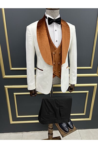 SARDINELLI Özel Tasarım Kadife Detaylı Smokin