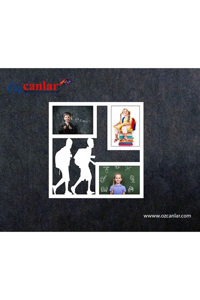 ÖZCANLAR ÇERÇEVE School Themed Picture Frame School Work MDF School Student Graduation Decorative School Themed MDF Frame