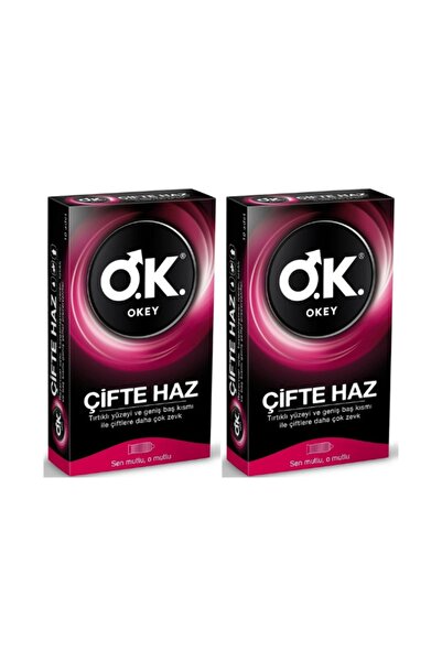 Okey Prezervatif Çifte Haz 2 Kutu 20 Adet