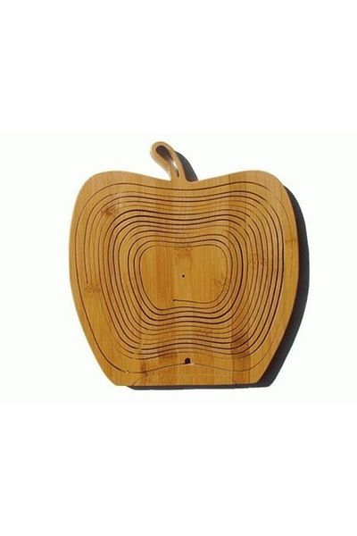 Yetkin Home 2 Pcs Bamboo Trivets Bread Basket Foldable Bread Pot Coaster