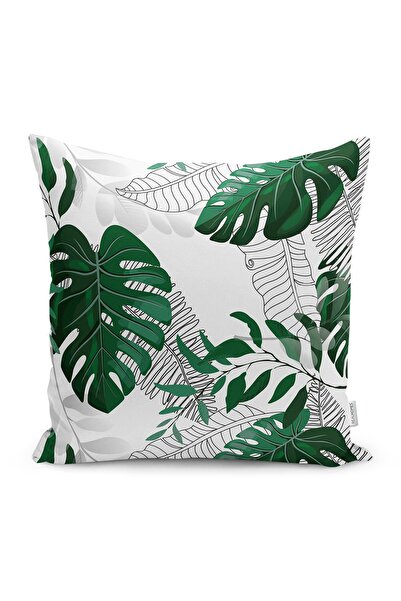 Realhomes Husa de perna decorativa model verde tropicala