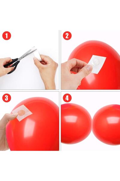 İrem Parti Dükkanı Sticker Balloon Adhesive Tape Double Sided 100 Pieces