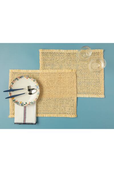 English Home Festival Pe 2'li Amerikan Servis 30x45 Cm Bej