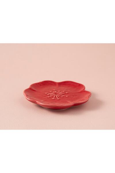 English Home Bellflower Seramik Çerezlik 9 Cm Kırmızı