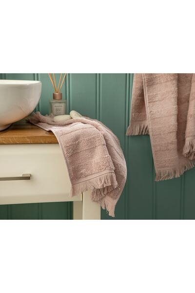 English Home Adorn Pamuklu Püsküllü El Havlusu 30x40 Cm Nude