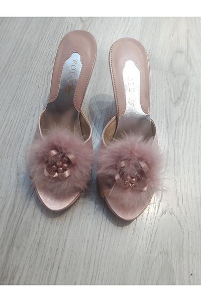 Polo Platform Heel Bridal Slippers