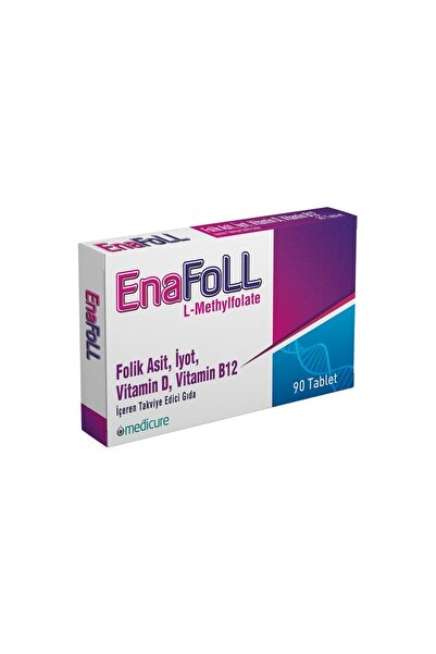 EnaFoLL L-methylfolate Folik Asit İçeren Takviye Edici Gıda 90 Tablet