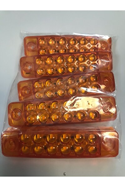 Akyol 12 Ledli Çift Sıra Mercek Led Sarı Renk (5 Adet) - 12 Ledli Sarı Mercek...