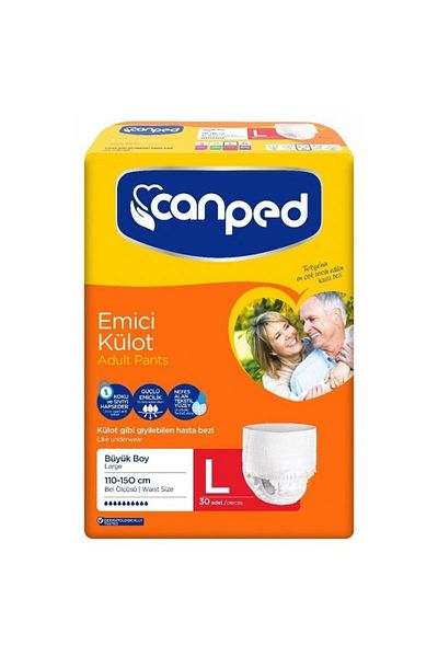 Canped Absorbent Panties Patient Diapers Large 30pcs
