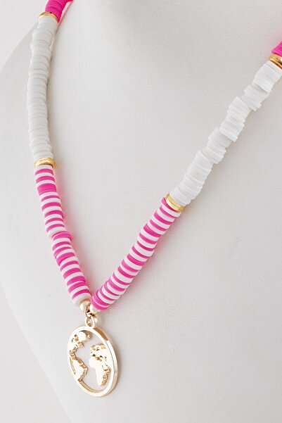 Sortie Aksesuar قلادة فيمو على شكل العالم 030